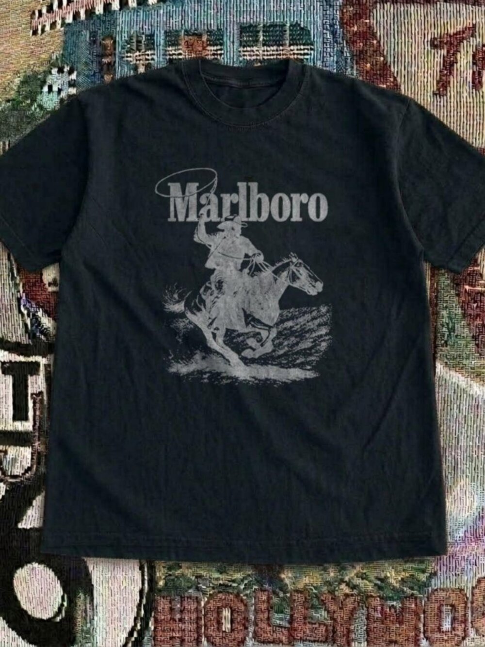 Black Marlboro Cowboy T shirt